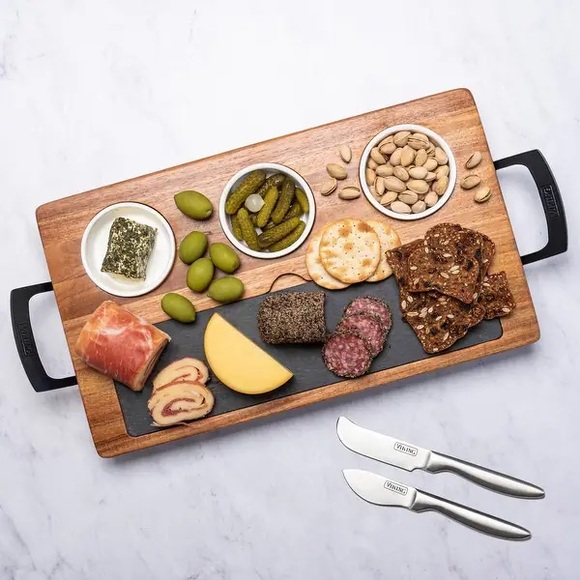 NWOT in Box - Viking 7pc Slate Cheese Board Set